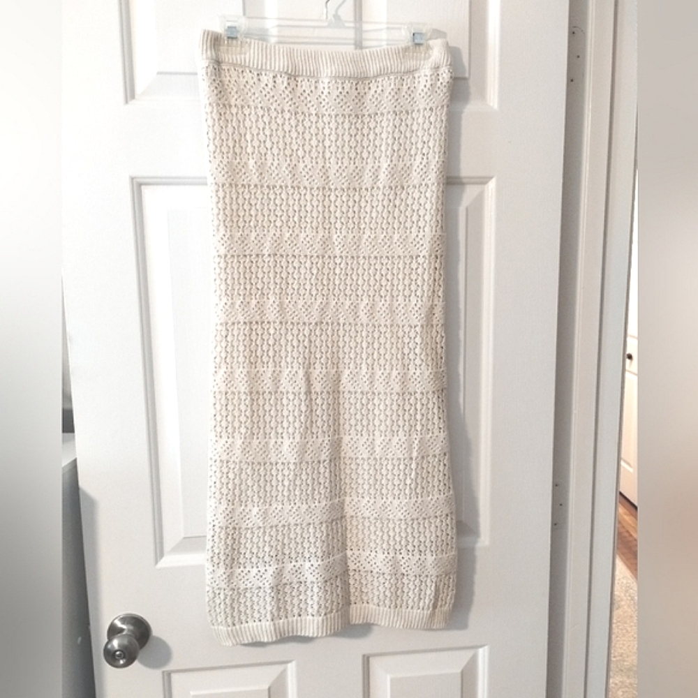 Freshman 1996 Crochet Midi Skirt Cream